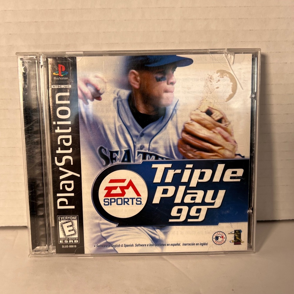 Triple‎ Play 99 Sony PlayStation PS1 MLB Baseball EA Sports SLUS-00618 1998
